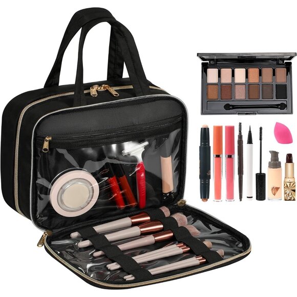 Travel Toiletry Bag Waterproof Organizer with Compartments for Men Women - Picture 6 of 9